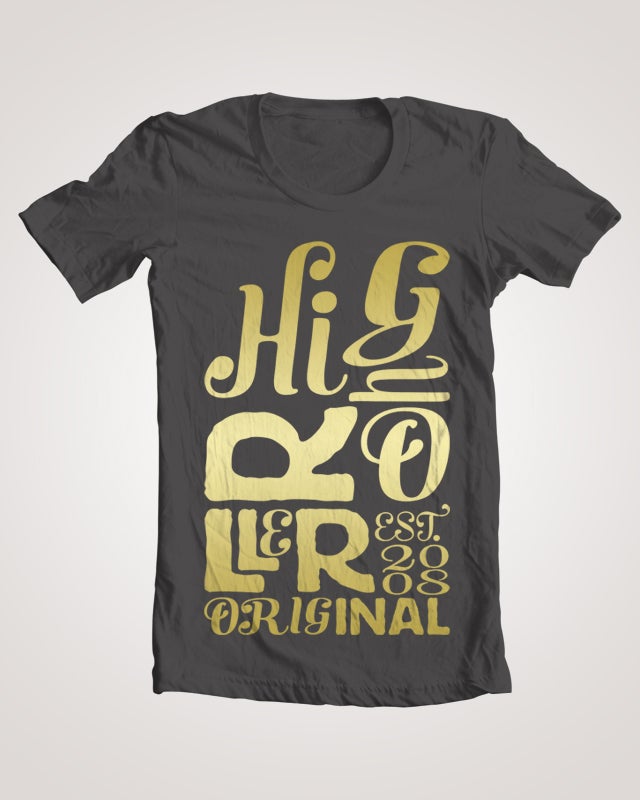 T-shirt Poker Cross Par High Roller Clothing - Noir, Taille L, 100% Coton