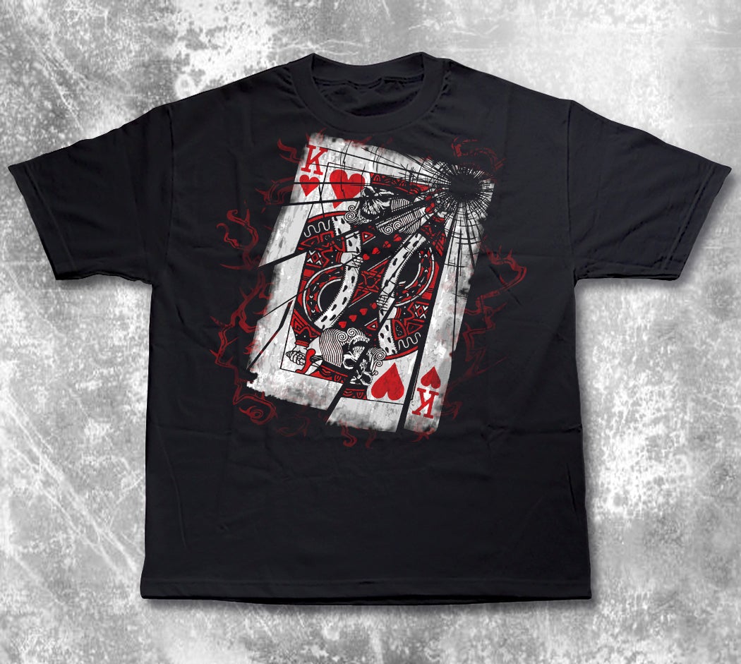 T-shirt Poker Cross Par High Roller Clothing - Noir, Taille L, 100% Coton